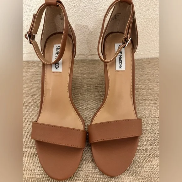 Steve Madden Mary Wedge Cognac Leather - Picture 3 of 6